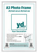 Aurora Aluminium Cadre Photo 29 7x42cm A3 lot de 3 Argent De Face Oblique Feuille d insertion | Yourdecoration.fr