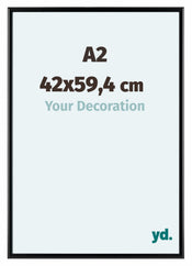 Aurora Aluminium Cadre Photo 42x59-4cm A2 Noir Mat De Face Mesure | Yourdecoration.fr