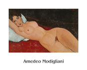 Affiche Art Amedeo Modigliani Liegender Frauenakt auf weißem Kissen 50x40cm AMO 2002 PGM | Yourdecoration.fr