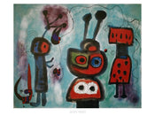 Affiche Art Joan Miro L oiseau au regard calme 80x60cm JM 271 PGM | Yourdecoration.fr