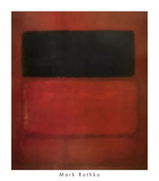 Affiche Art Mark Rothko Black Over Reds 1957 71x81cm MKR 890 | Yourdecoration.fr