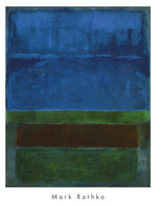Affiche Art Mark Rothko Blue Green and Brown 71x94cm MKR 556 PGM | Yourdecoration.fr