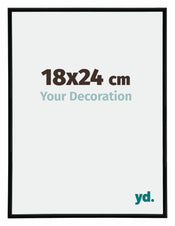 Annecy Plastique Cadre Photo 18x24cm Noir Brillant Mesure | Yourdecoration.fr