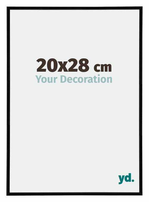 Annecy Plastique Cadre Photo 20x28cm Noir Brillant Mesure | Yourdecoration.fr