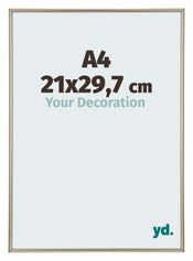 Annecy Plastique Cadre Photo 21x29 7cm A4 Champagne De Face Mesure | Yourdecoration.fr