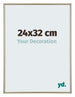 Annecy Plastique Cadre Photo 24x32cm Champagne De Face Mesure | Yourdecoration.fr