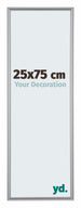 Annecy Plastique Cadre Photo 25x75cm Argent De Face Mesure | Yourdecoration.fr