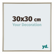 Annecy Plastique Cadre Photo 30x30cm Champagne De Face Mesure | Yourdecoration.fr