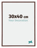 Annecy Plastique Cadre Photo 30x40cm Brun De Face Mesure | Yourdecoration.fr