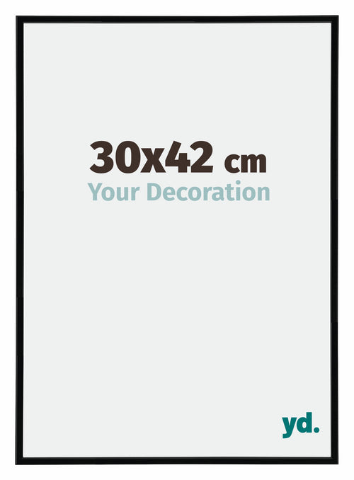Annecy Plastique Cadre Photo 30x42cm Noir Brillant Mesure | Yourdecoration.fr