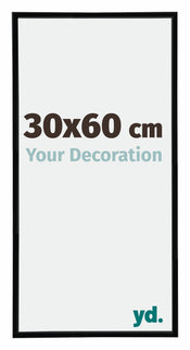 Annecy Plastique Cadre Photo 30x60cm Noir Brillant Mesure | Yourdecoration.fr