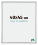 Annecy Plastique Cadre Photo 40x45cm Argent De Face Mesure | Yourdecoration.fr