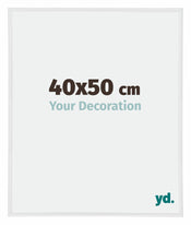 Annecy Plastique Cadre Photo 40x50cm Blanc Brillant De Face Mesure | Yourdecoration.fr