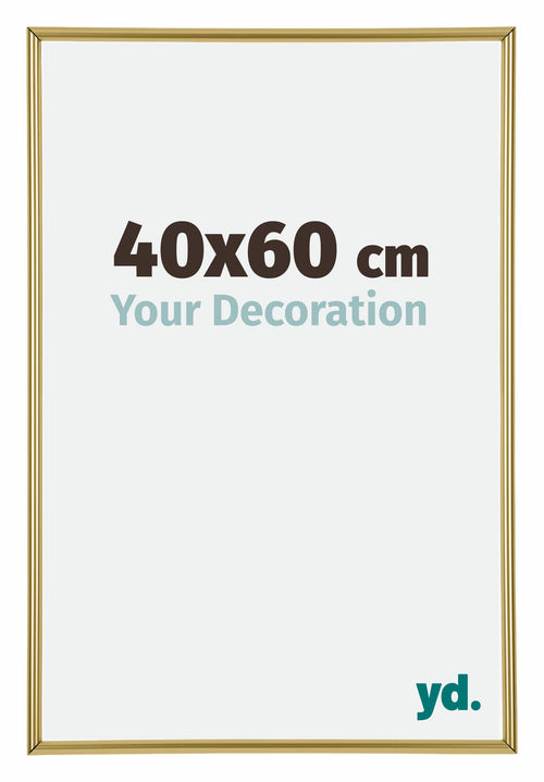 Annecy Plastique Cadre Photo 40x60cm Or De Face Mesure | Yourdecoration.fr
