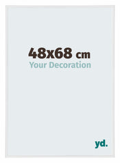 Annecy Plastique Cadre Photo 48x68cm Blanc Brillant De Face Mesure | Yourdecoration.fr