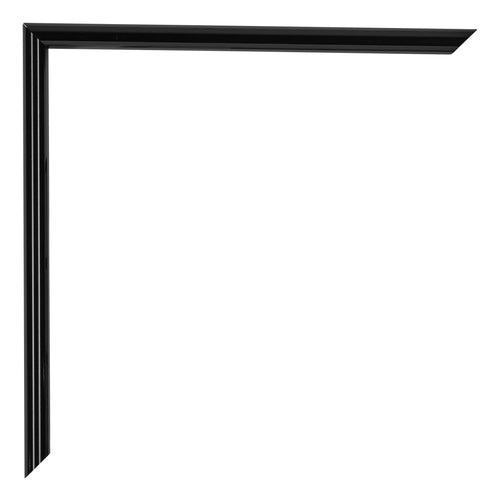 Annecy Plastique Cadre Photo 48x68cm Noir Brillant Detail Coin | Yourdecoration.fr
