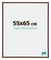 Annecy Plastique Cadre Photo 55x65cm Brun De Face Mesure | Yourdecoration.fr