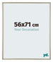 Annecy Plastique Cadre Photo 56x71cm Champagne De Face Mesure | Yourdecoration.fr