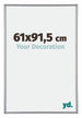 Annecy Plastique Cadre Photo 61x91 5cm Argent De Face Mesure | Yourdecoration.fr