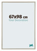 Annecy Plastique Cadre Photo 67x98cm Champagne De Face Mesure | Yourdecoration.fr