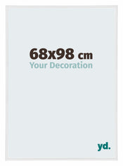Annecy Plastique Cadre Photo 68x98cm Blanc Brillant De Face Mesure | Yourdecoration.fr