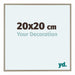 Austin Aluminium Cadre Photo 20x20cm Champagne De Face Mesure | Yourdecoration.fr