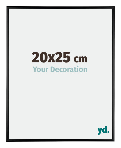 Austin Aluminium Cadre Photo 20x25cm Noir Brillant De Face Mesure | Yourdecoration.fr