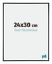 Austin Aluminium Cadre Photo 24x30cm Noir Brillant De Face Mesure | Yourdecoration.fr