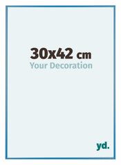 Austin Aluminium Cadre Photo 30x42cm Acier Blue De Face Mesure | Yourdecoration.fr