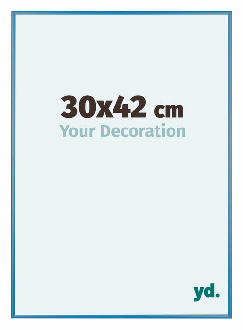 Austin Aluminium Cadre Photo 30x42cm Acier Blue De Face Mesure | Yourdecoration.fr