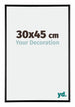 Austin Aluminium Cadre Photo 30x45cm Noir Brillant De Face Mesure | Yourdecoration.fr