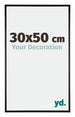 Austin Aluminium Cadre Photo 30x50cm Noir Brillant De Face Mesure | Yourdecoration.fr