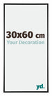 Austin Aluminium Cadre Photo 30x60cm Noir Brillant De Face Mesure | Yourdecoration.fr