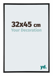 Austin Aluminium Cadre Photo 32x45cm Noir Brillant De Face Mesure | Yourdecoration.fr