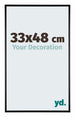 Austin Aluminium Cadre Photo 33x48cm Noir Brillant De Face Mesure | Yourdecoration.fr