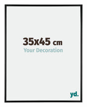 Austin Aluminium Cadre Photo 35x45cm Noir Brillant De Face Mesure | Yourdecoration.fr