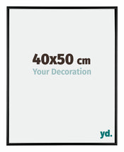 Austin Aluminium Cadre Photo 40x50cm Noir Brillant De Face Mesure | Yourdecoration.fr