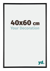 Austin Aluminium Cadre Photo 40x60cm Noir Brillant De Face Mesure | Yourdecoration.fr