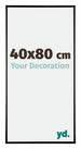Austin Aluminium Cadre Photo 40x80cm Noir Brillant De Face Mesure | Yourdecoration.fr
