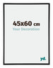 Austin Aluminium Cadre Photo 45x60cm Noir Brillant De Face Mesure | Yourdecoration.fr