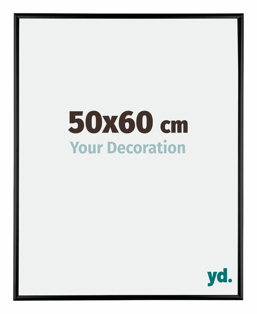 Austin Aluminium Cadre Photo 50x60cm Noir Brillant De Face Mesure | Yourdecoration.fr