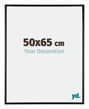 Austin Aluminium Cadre Photo 50x65cm Noir Brillant De Face Mesure | Yourdecoration.fr