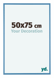 Austin Aluminium Cadre Photo 50x75cm Blue Acier De Face Mesure | Yourdecoration.fr