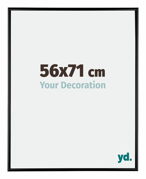 Austin Aluminium Cadre Photo 56x71cm Noir Brillant De Face Mesure | Yourdecoration.fr