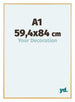 Austin Aluminium Cadre Photo 59 4x84cm A1 Or Vintage De Face Mesure | Yourdecoration.fr