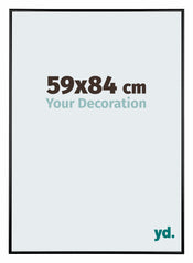 Austin Aluminium Cadre Photo 59x84cm Noir Brillant De Face Mesure | Yourdecoration.fr