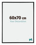 Austin Aluminium Cadre Photo 60x70cm Noir Brillant De Face Mesure | Yourdecoration.fr
