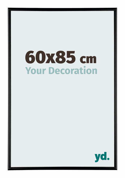 Austin Aluminium Cadre Photo 60x85cm Noir Brillant De Face Mesure | Yourdecoration.fr