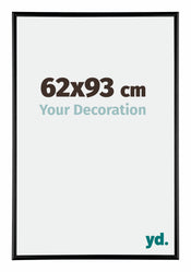 Austin Aluminium Cadre Photo 62x93cm Noir Brillant De Face Mesure | Yourdecoration.fr