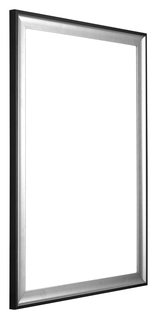 Birmingham Bois Cadre Photo 25x35cm Noir Argent Poli De face Oblique | Yourdecoration.fr